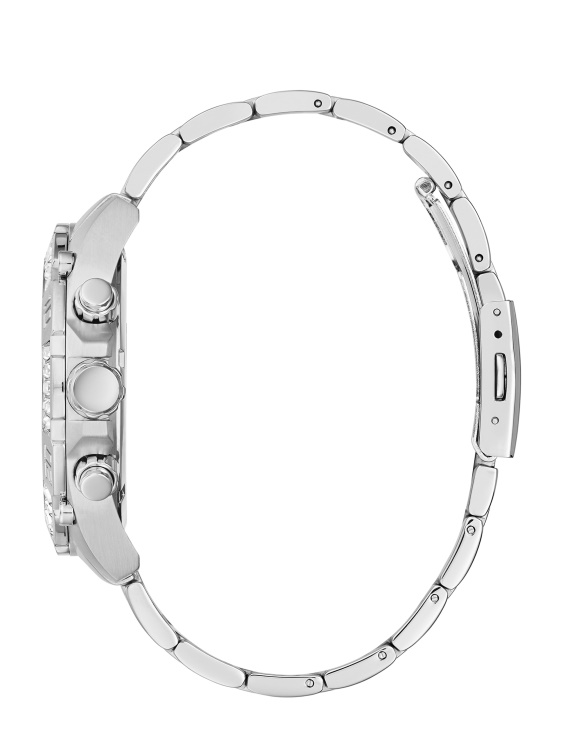 черен и сребрист тон многофункционален часовник Guess Multi
