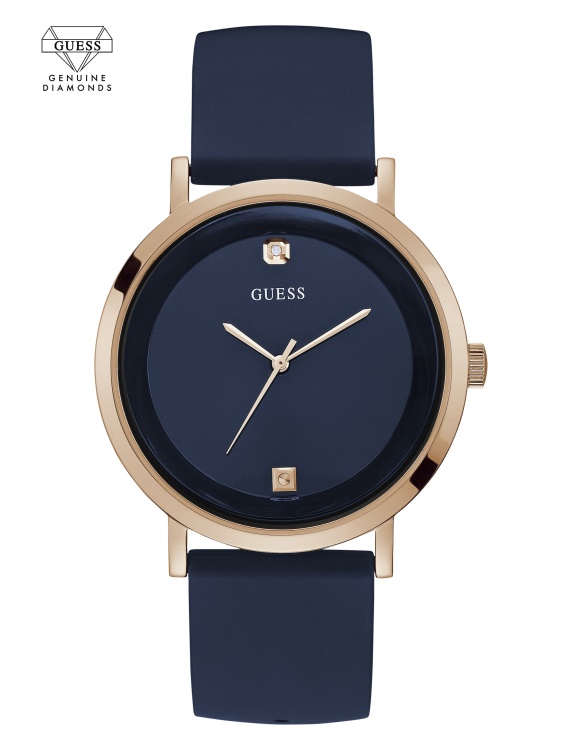 Синьо синьо и розово златисто аналогов часовник Guess