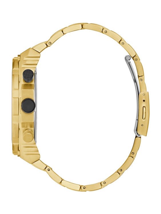 многофункционален часовник с открит циферблат в златист цвят Guess Multi