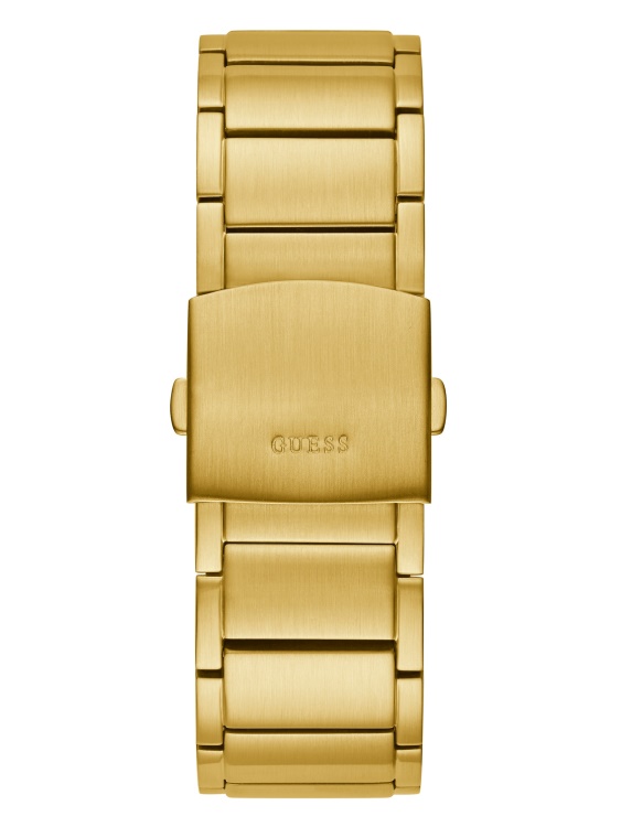 многофункционален часовник с открит циферблат в златист цвят Guess Multi