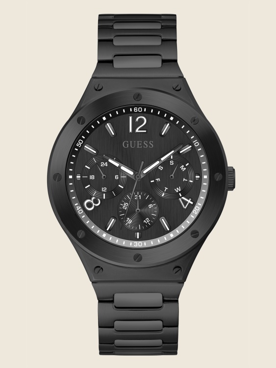черен многофункционален часовник Guess Multi