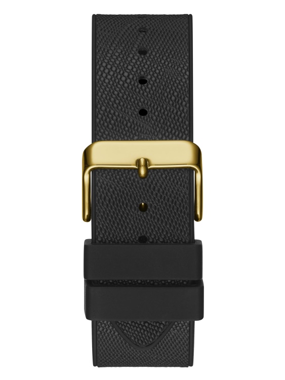 многофункционален кристален часовник със златист цвят Guess Black