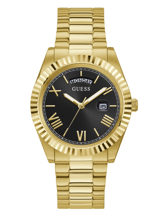 аналогов часовник Guess Multi със златист тон и черен ценител