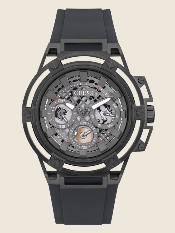 многофункционален часовник Guess Multi черен и бронзов