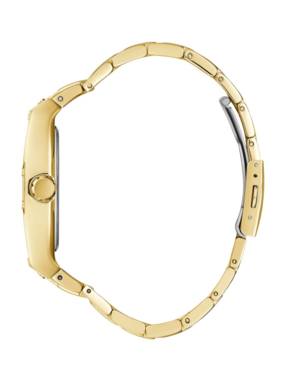 Мулти черен и златист квадратен мултифункционален часовник Guess