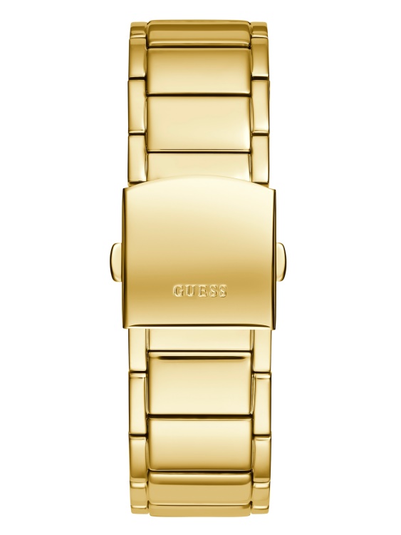 Мулти черен и златист квадратен мултифункционален часовник Guess