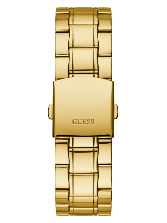 Gold Guess аналогов часовник със златни тонове и черен диамант