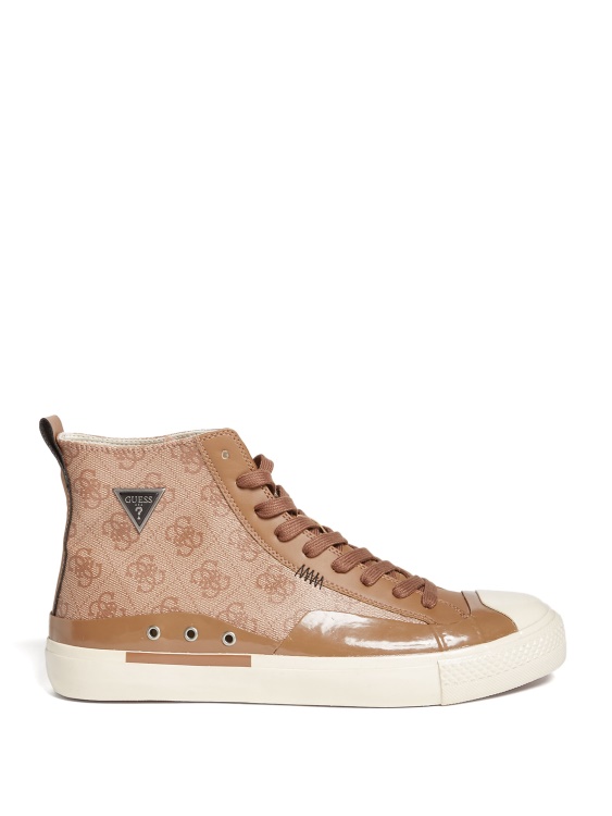 маратонки с високо лого Aviano Guess Brown Multi