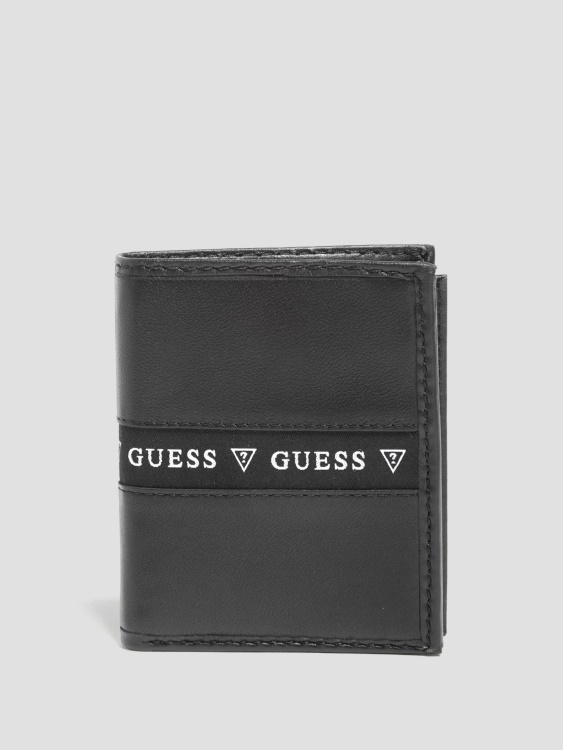 черен двоен портфейл Evandro Guess