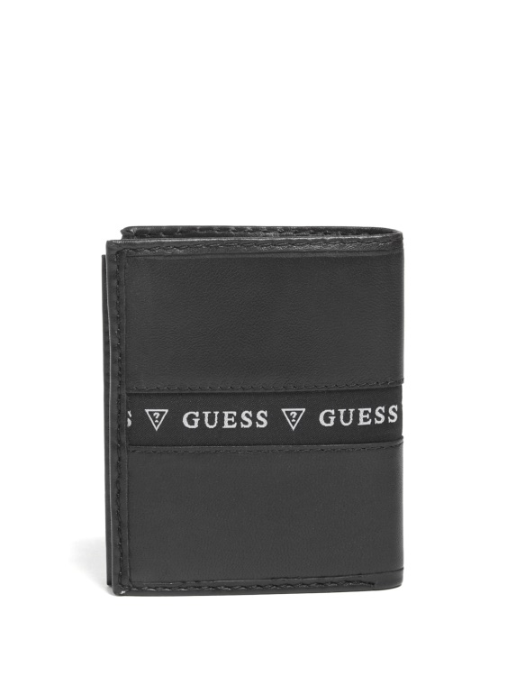 черен двоен портфейл Evandro Guess