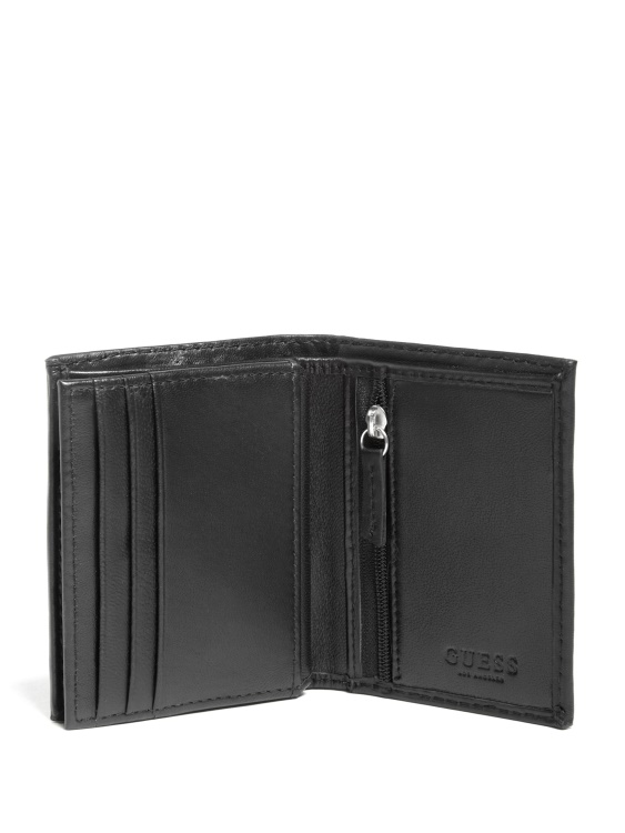 черен двоен портфейл Evandro Guess