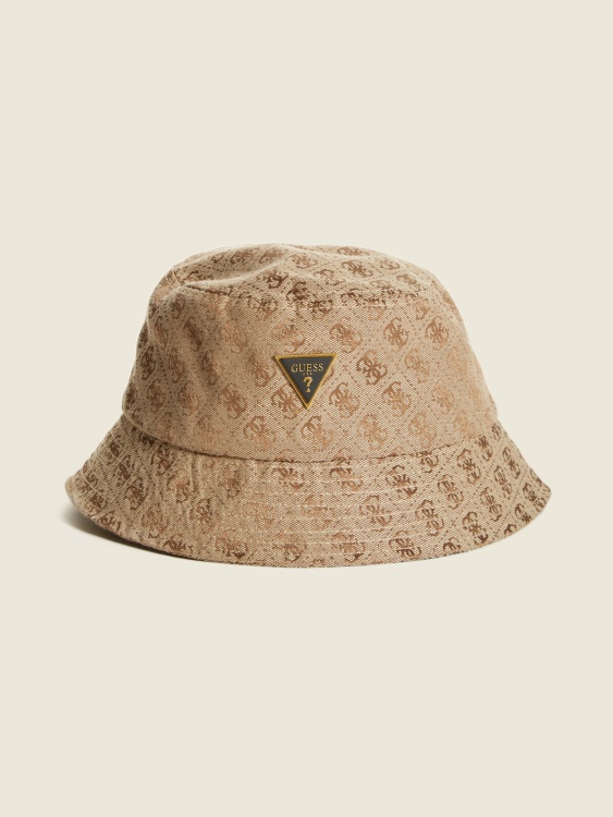 Guess Vezzola лого шапка кофа бежов преливник