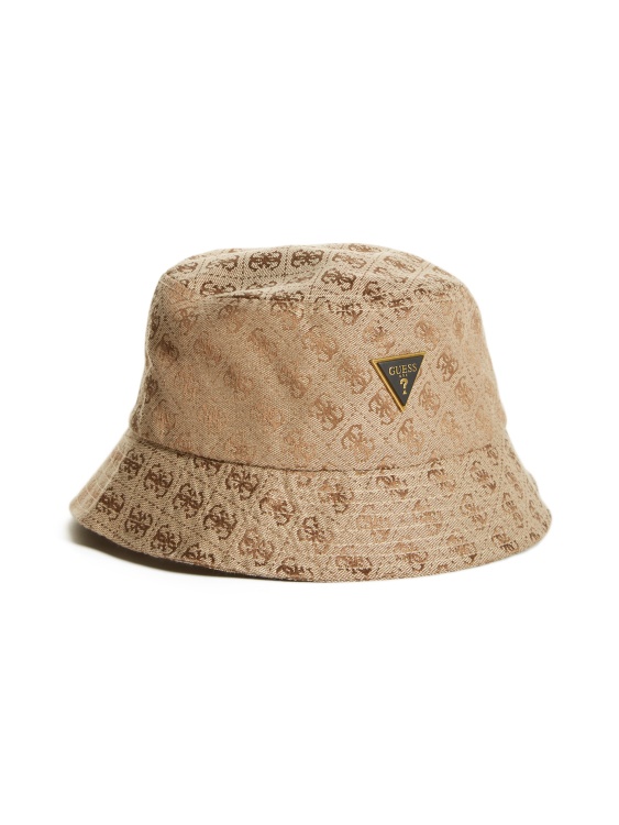Guess Vezzola лого шапка кофа бежов преливник