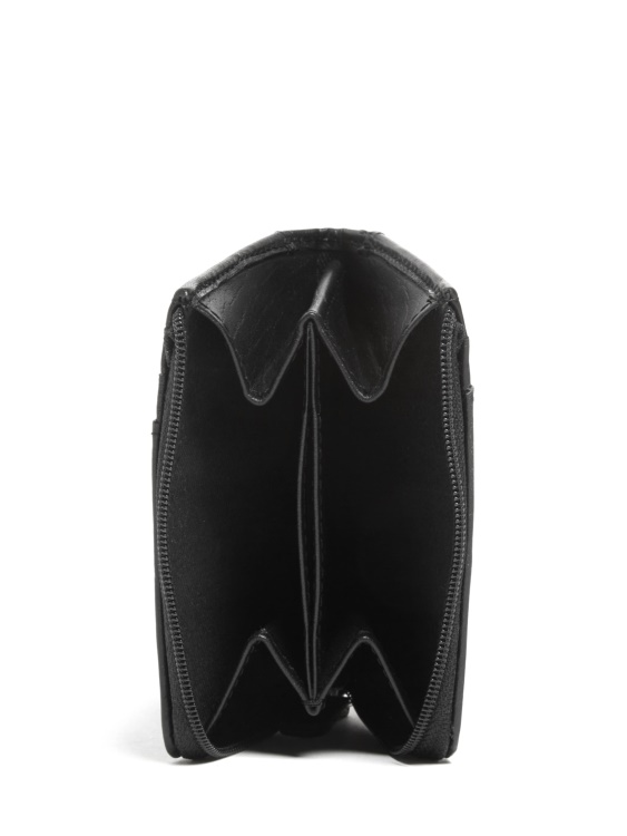 черен Mathias портфейл с половин цип Guess