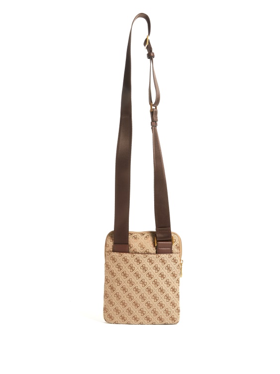 лого жакард плосък Crossbody Guess бамбук