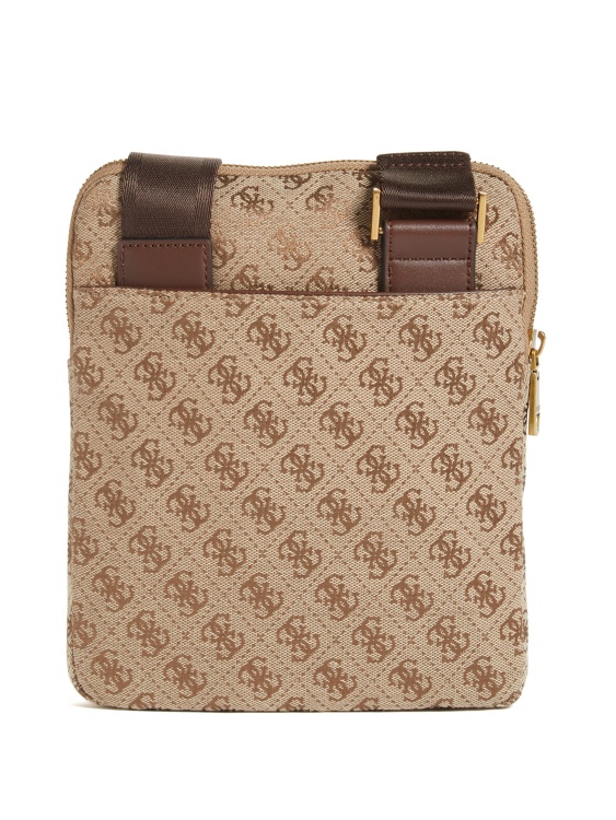 лого жакард плосък Crossbody Guess бамбук