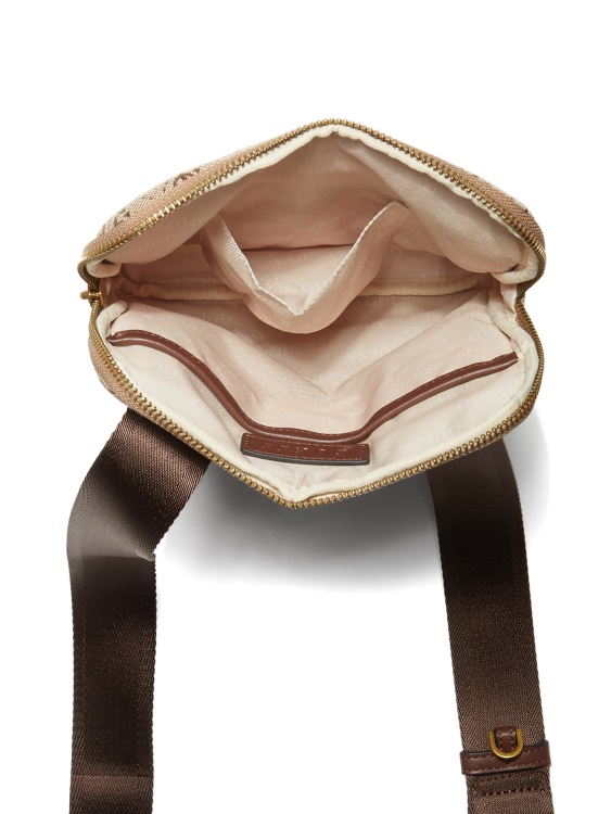лого жакард плосък Crossbody Guess бамбук