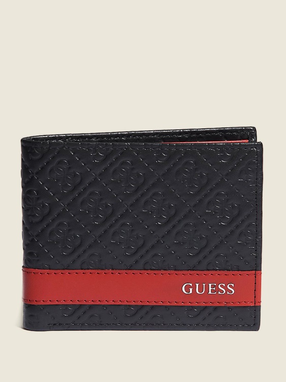 Mesa двойно сгъваем портфейл Guess черен/червен