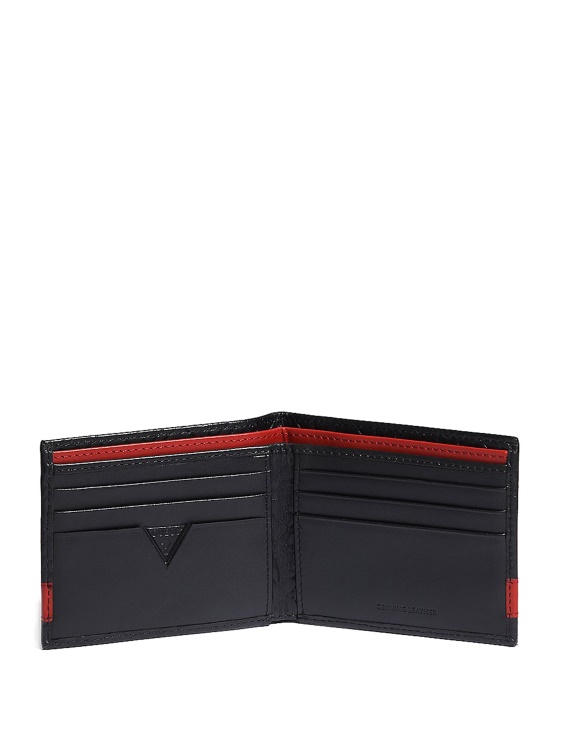 Mesa двойно сгъваем портфейл Guess черен/червен