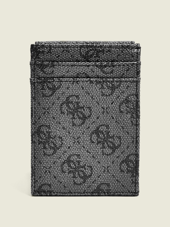 черен калъф за магнитна карта с лого на Guess Don