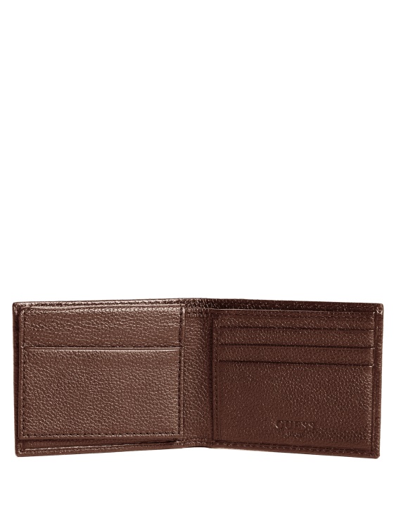 кафяв двоен портфейл Guess Bishop