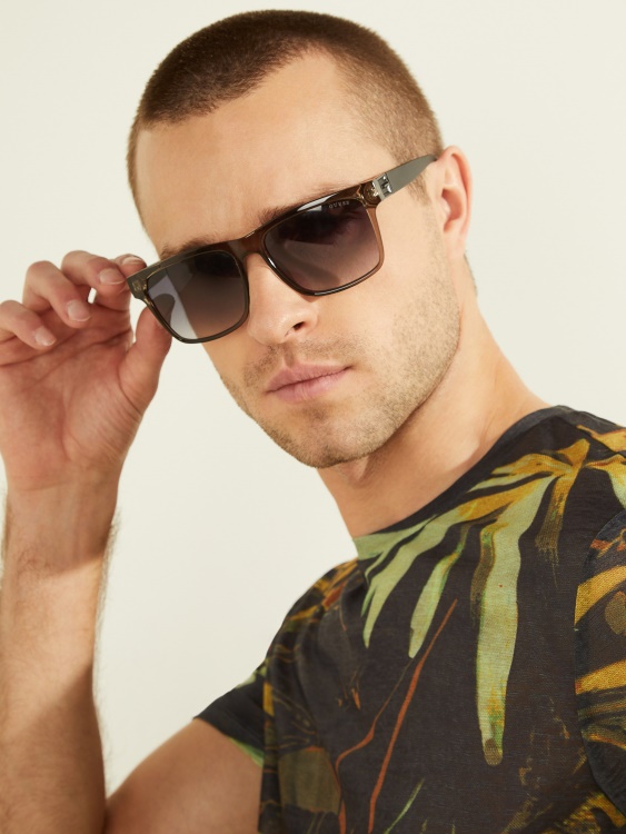 Guess Jake квадратни слънчеви очила сиво