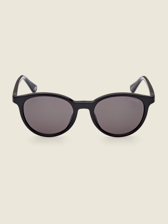 кръгли пластмасови слънчеви очила Black Guess