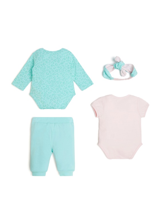 Blue Maya Spot Pink Guess боди панталон от две части и комплект лента за глава (3-12 м)