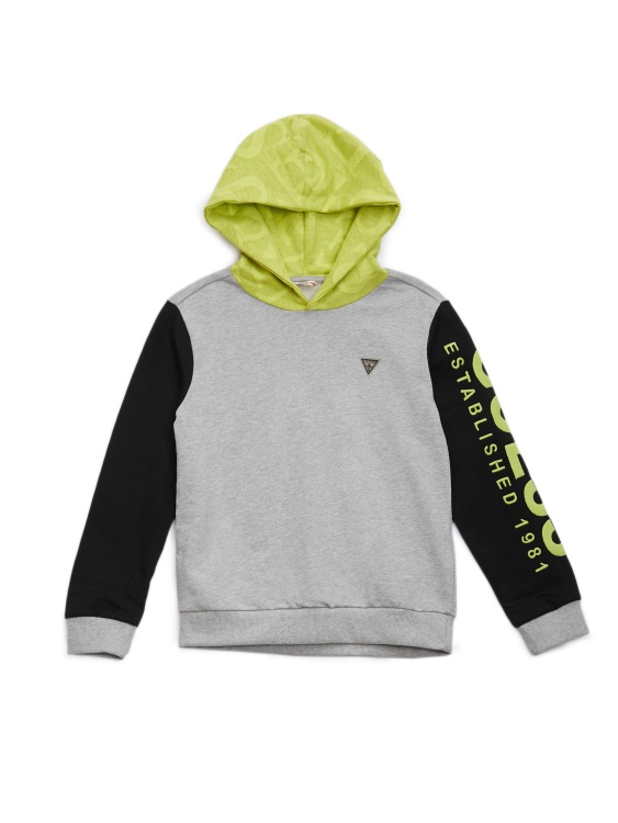 Eco Color-block Hoodie (7-14) Guess Light Stone Heather