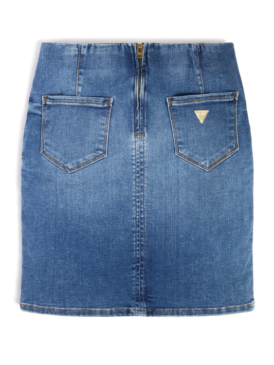 дънкова пола Guess със синя водна лилия (7-14)