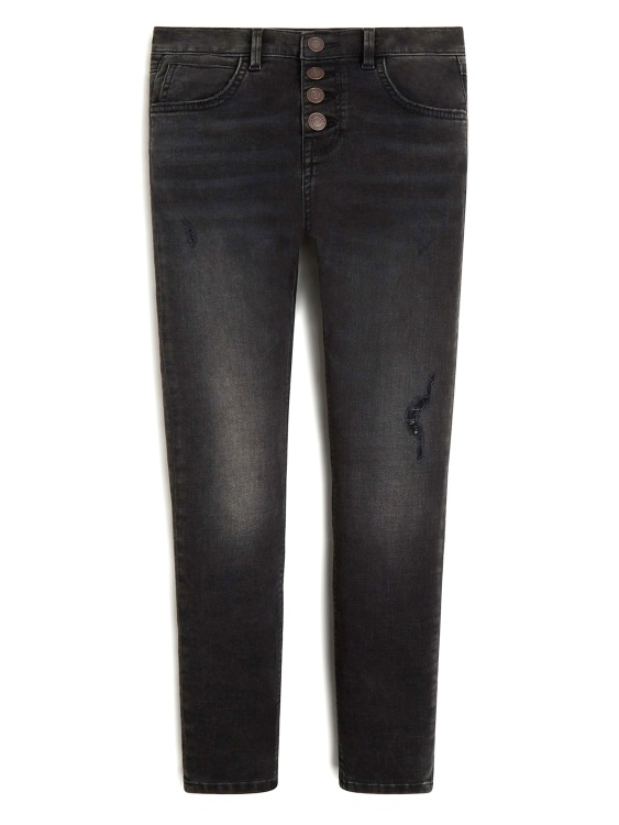 тесни дънки Guess Black Black Icon пране с копчета (7-14)