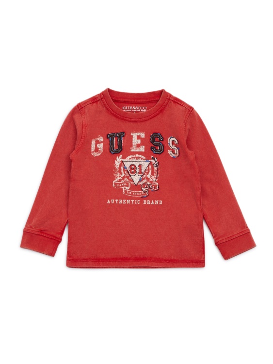 Vulcan Red Guess еко тениска с лого с дълъг ръкав (2-7)