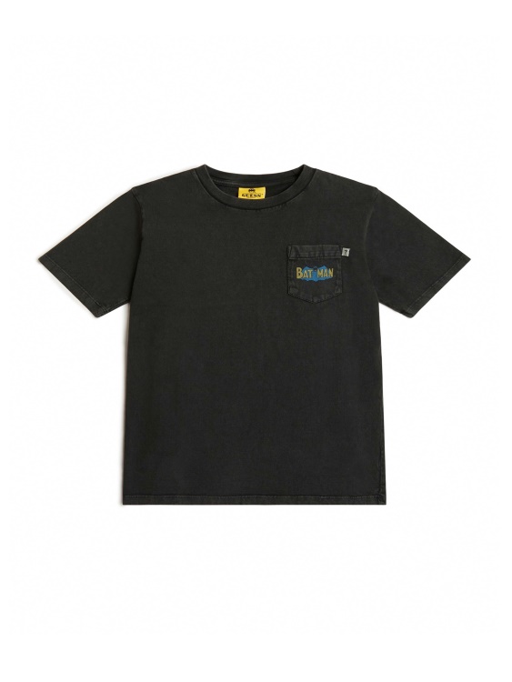 Guess Originals X тениска на Батман (деца 4-14) тъмночерна