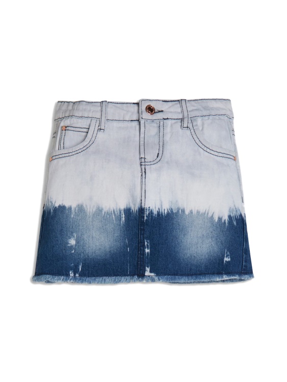 дънкова пола Guess Bleach Block Blue Wash Dip-dye (7-14)