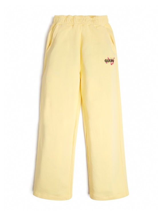 активни панталони Guess Butter Corn с лого на цвета (7-14)
