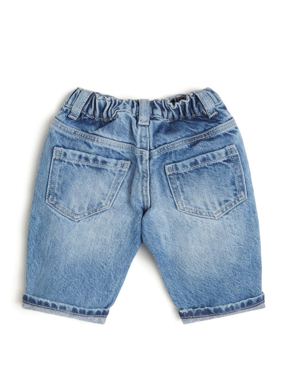 неравномерно сини дънкови панталони с кръпки Guess (2-7)