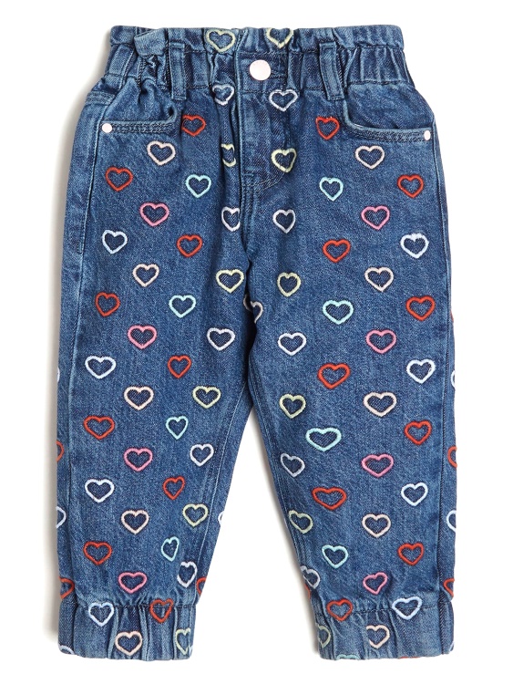 многоцветни бродирани панталони Wa Guess Denim Paperbag (2-7)
