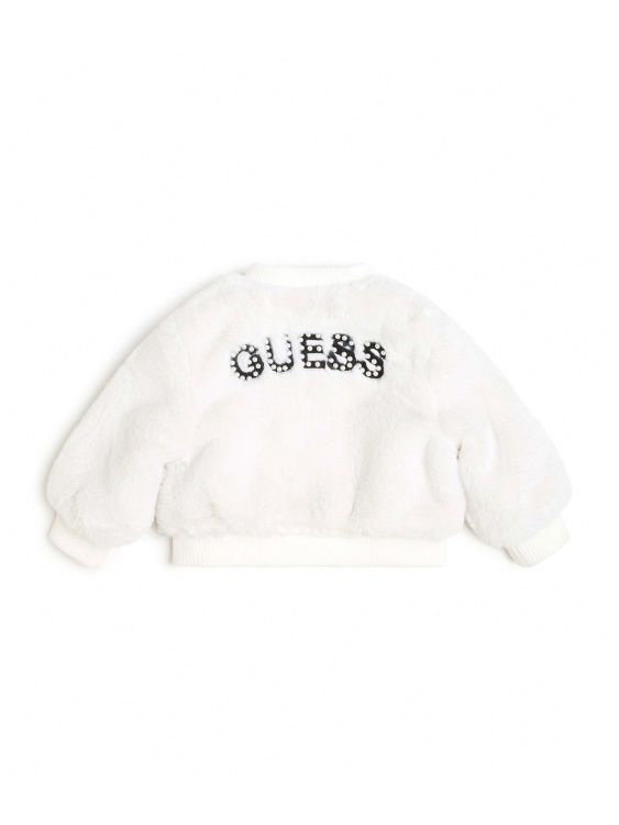 летно яке от изкуствена кожа Guess солно бяло (3m-7)