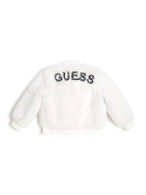 летно яке от изкуствена кожа Guess солно бяло (3m-7)