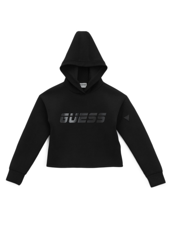 черна качулка Guess Eco Minime с лого (8-14)