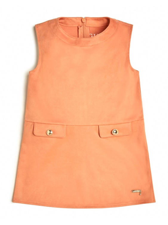 рокля от изкуствен велур Guess Fuji Sunrise (2-7)